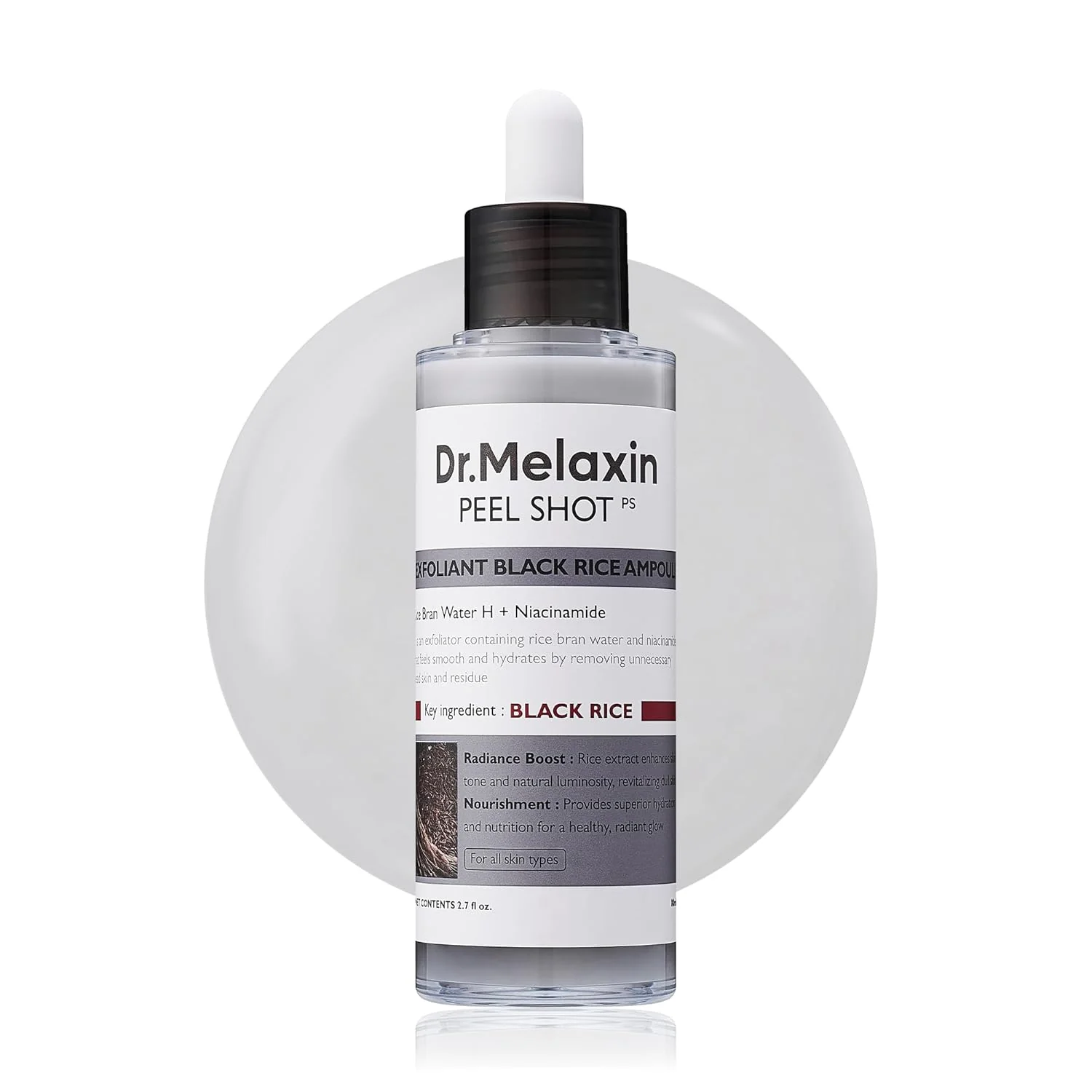 Dr. Melaxin Peel Shot Exfoliant Black Rice Ampoule 80ml - Korean Skincare Peel Shot Exfoliant Black Rice Ampoule 80ml
