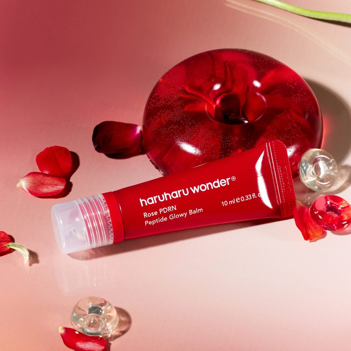 Haruharu Wonder Rose PDRN Peptide Glowy Balm Glossy Clear - Korean Skincare