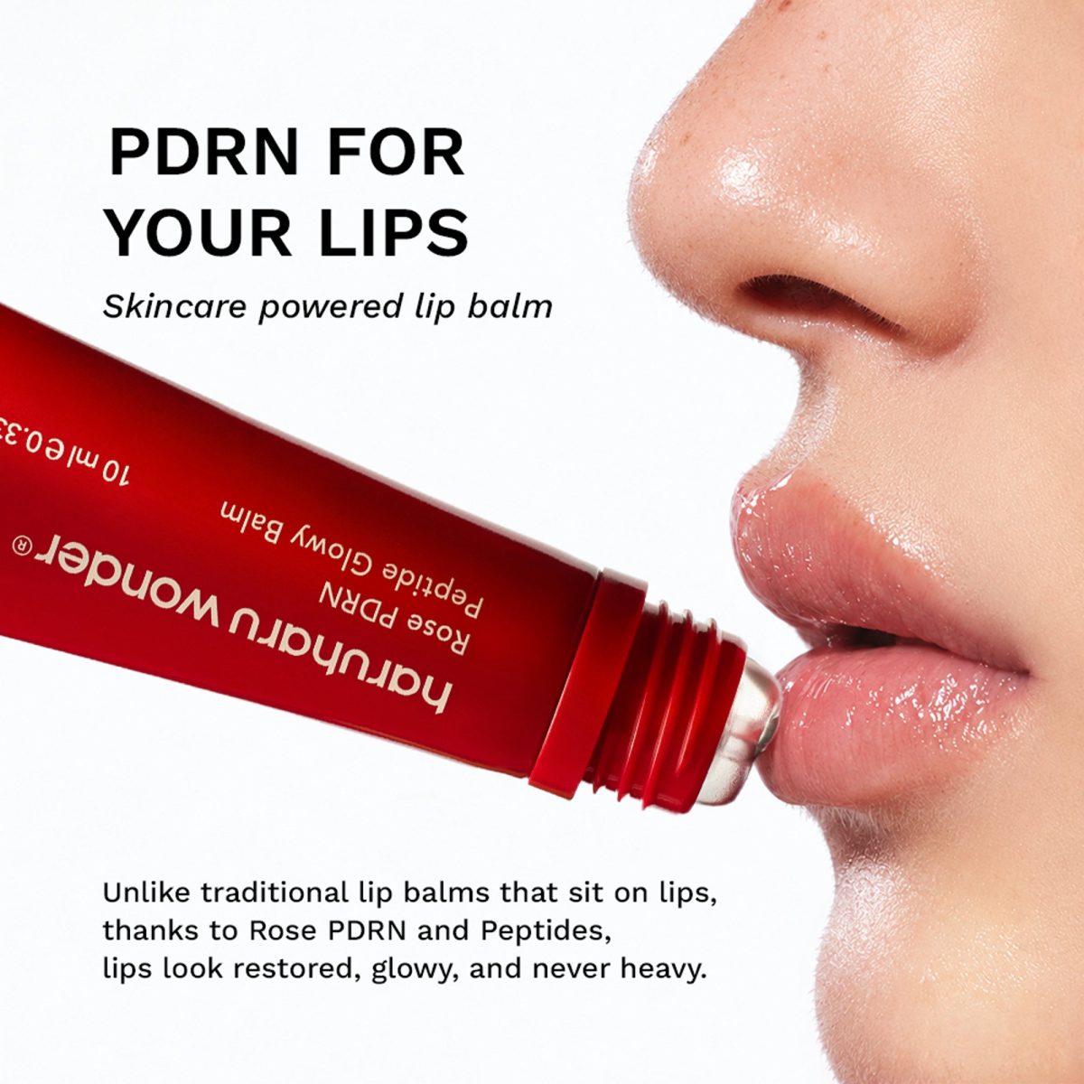 Haruharu Wonder Rose PDRN Peptide Glowy Balm Glossy Clear - Korean Skincare