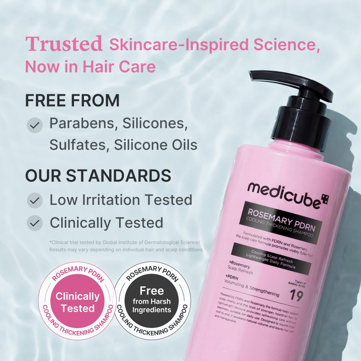 Medicube Rosemary PDRN Cooling Thickening Shampoo - Korean Hair Care