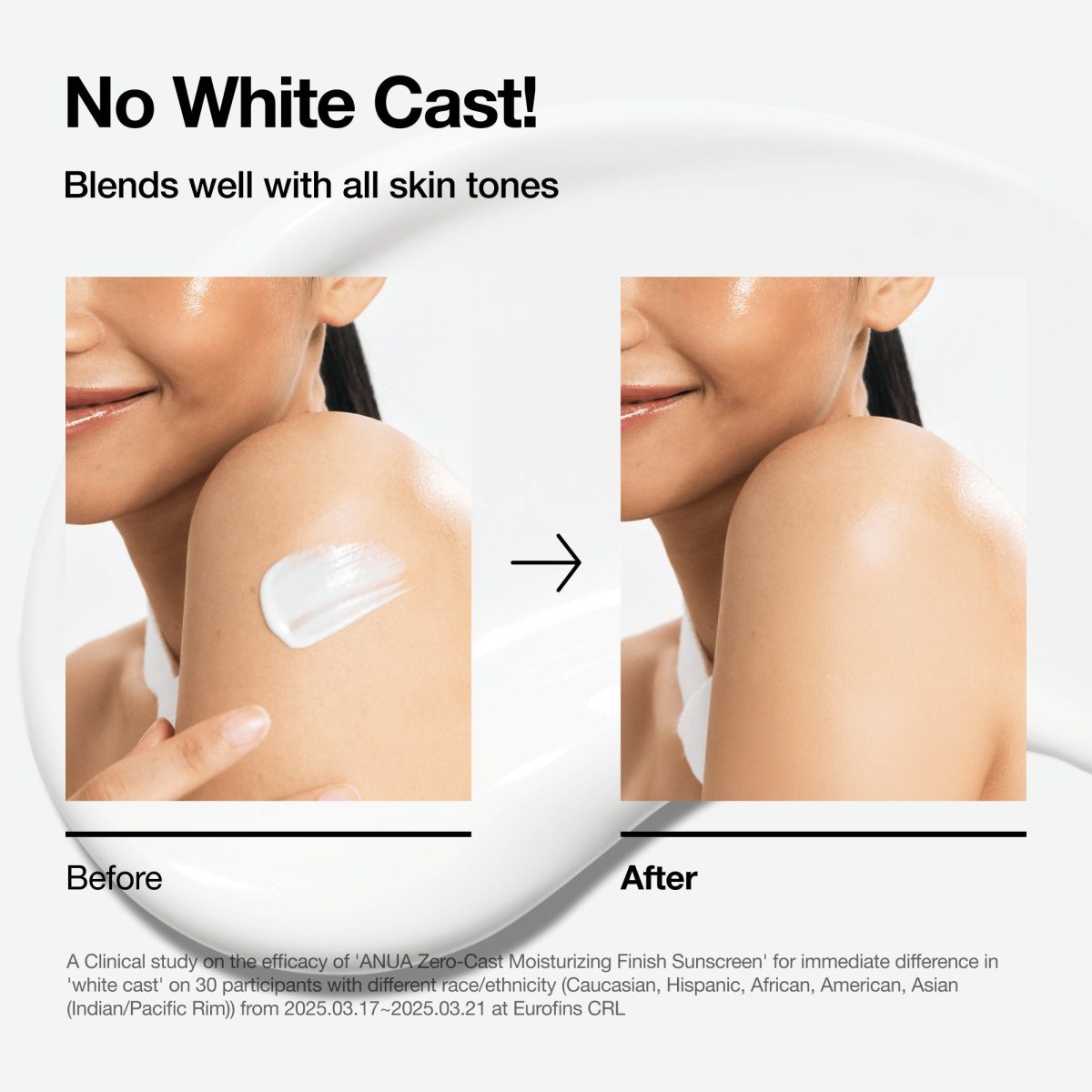 Anua Zero-Cast Moisturizing Finish Sunscreen SPF50 - Korean Skincare